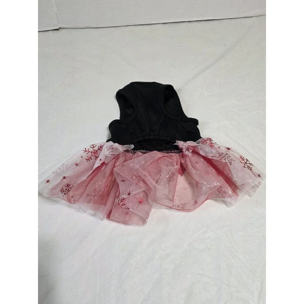 Simply Wag Red\Black Snowflakes 'Believe' Dog Dress Size Small